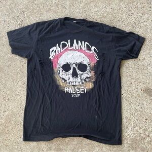 Halsey Badlands Tour 2015 Black T-Shirt Adult Size Large Distressed
